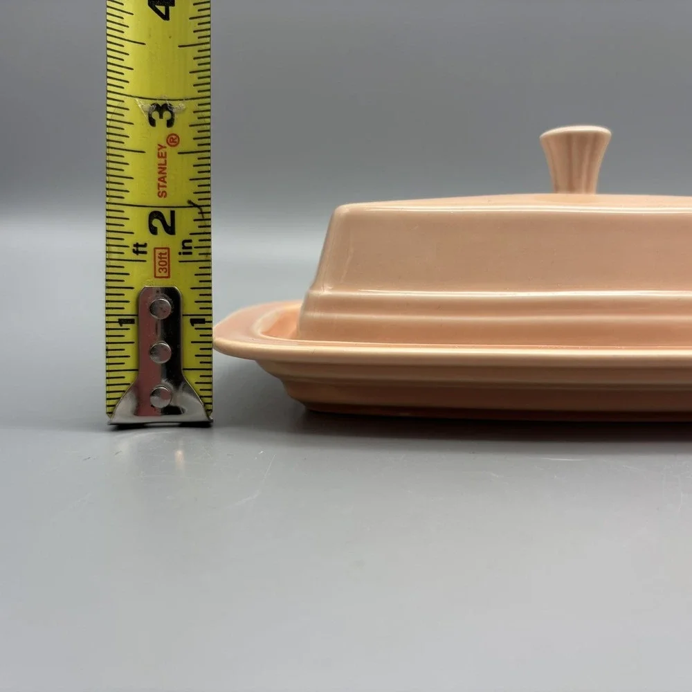 VINTAGE Fiesta, Fiestaware Apricot Covered Butter‎ Dish Unmarked